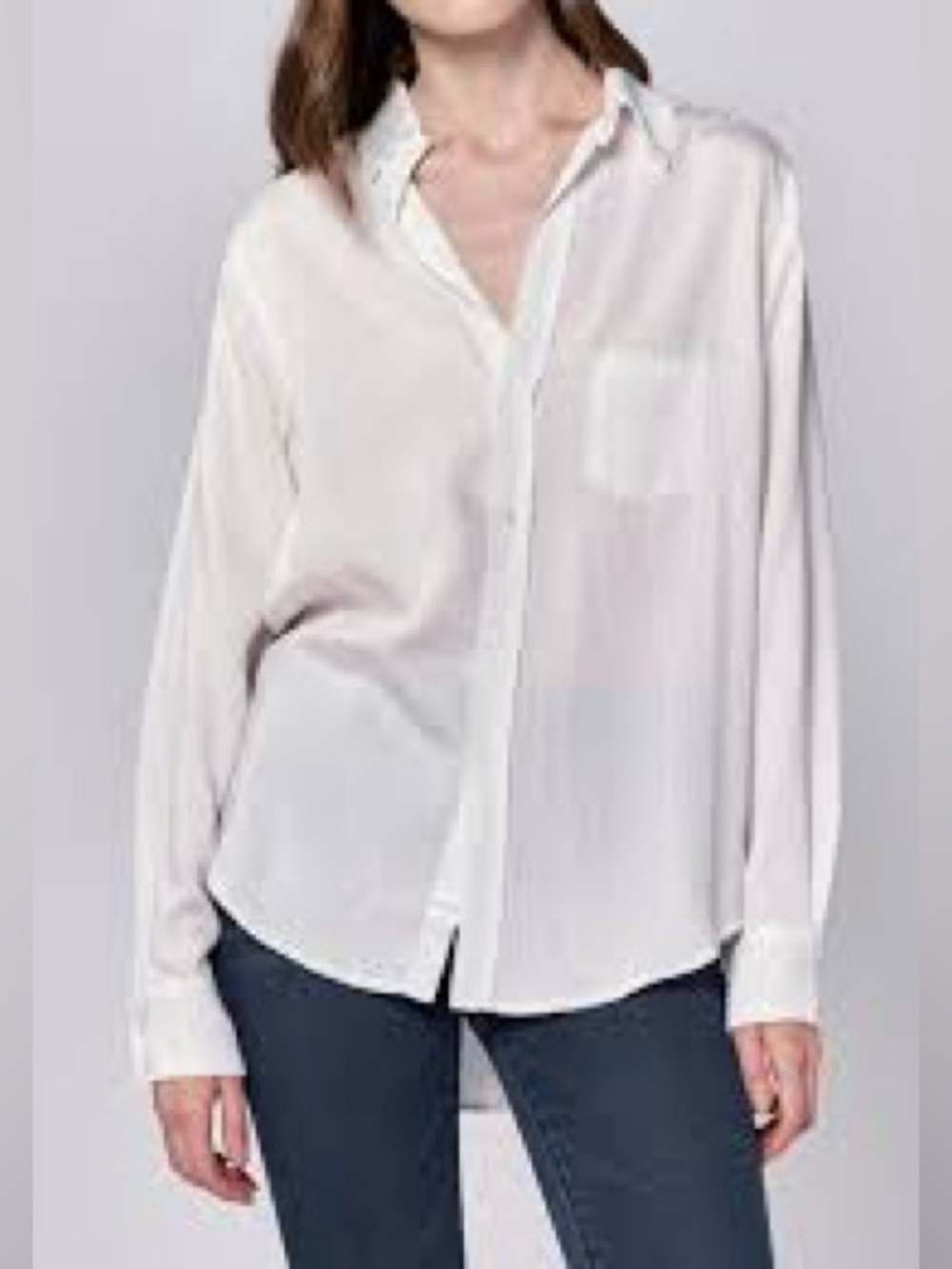 Dear John White Tencel Long Sleeve Button Down Shirt
